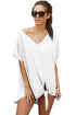 Sexy White Breezy Tie The Knot Beach Cover Up